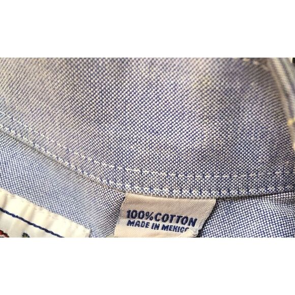 Cinch blue and white shirt sleeve cotton plaid button up shirt - Picture 11 of 11